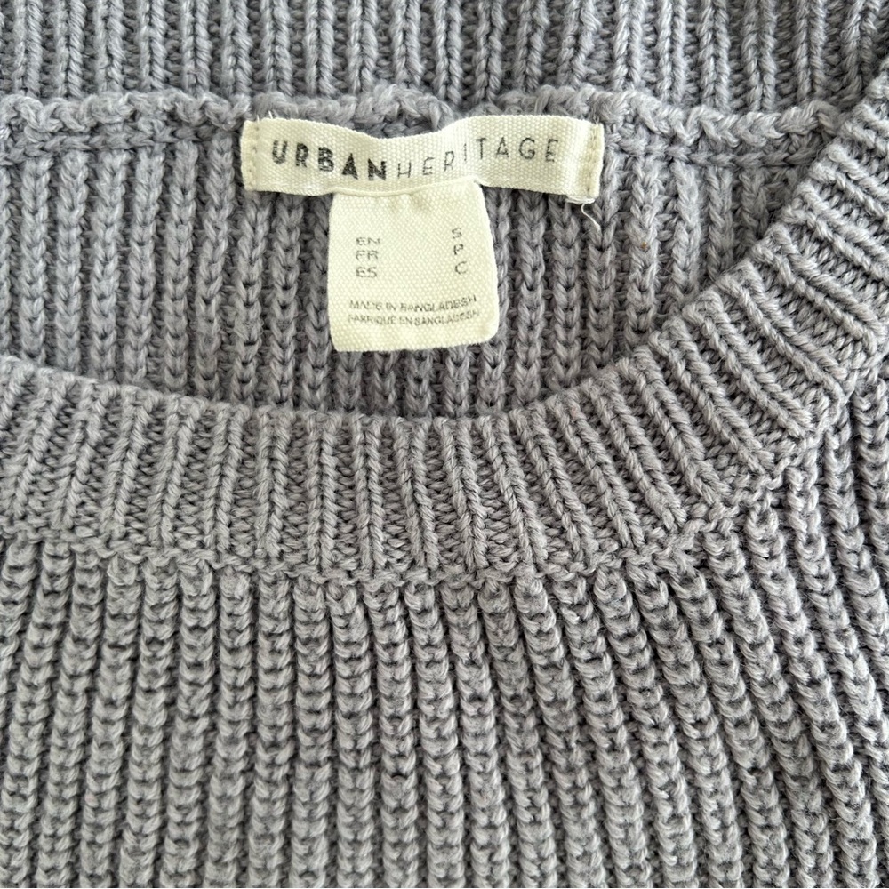 Urban Heritage Sleeveless Knit Top, Gray Blue, Size S - Picture 3 of 3